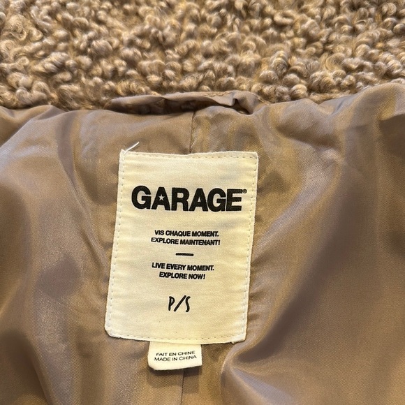 GARAGE Cozy Tan Sherpa Bomber Jacket - Picture 10 of 12